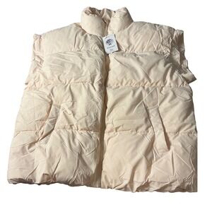 Eisctnd Women's Puffer Vest XL Peach Lightweight Sleeveless Gilet Jacket